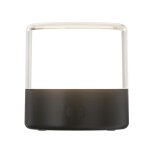 Lampe de table sans fil plastique noir h10cm