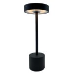 Lampe de table sans fil touch led aluminium gris h30cm Lampe de table sans fil touch led aluminium gris h30cm