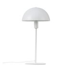 Lampe de table simple en mtal blanc et abat - jour en forme de dme