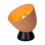 Lampe de table en terracotta avec pied noir 25x26 cm