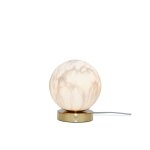 Lampe de table verre couleur or �16cm