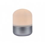 Lampe tactile en verre opaque et mtal argent
