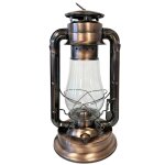 Lampe tempête couleur bronze en métal 38 cm Lampe tempête couleur bronze en métal 38 cm