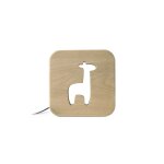 Lampe  poser veilleuse en bois girafe