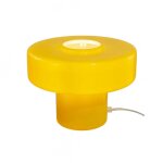 Lampe à poser en verre jaune Lampe à poser en verre jaune