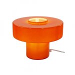 Lampe à poser en verre orange Lampe à poser en verre orange