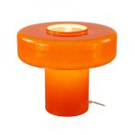 Lampe à poser en verre orange Lampe à poser en verre orange