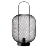 Lanterne d'extrieur petite en mtal noir, h 31 cm d 18 cm