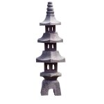 Lanterne japonaise pagode en pierre de lave jardin zen 100 cm Lanterne japonaise pagode en pierre de lave jardin zen 100 cm