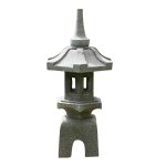 Lanterne japonaise pagode zen en pierre de lave 80 cm Lanterne japonaise pagode zen en pierre de lave 80 cm