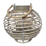 Lanterne jardin extrieur  suspendre bougie ancienne rotin 28cm