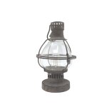 Lanterne jardin pétrole à poser ancienne métal verre gris 28 cm Lanterne jardin pétrole à poser ancienne métal verre gris 28 cm
