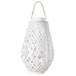 Lanterne en tressage blanc