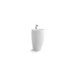 Lavabo colonne en cramique blanche 52x85x53cm