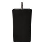 Lavabo colonne en cramique noire 46x85x34cm