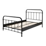 Lit 120x200 sommier inclus noir
