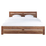 Lit 140x190 en bois de sheesham massif