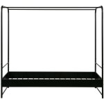Lit  baldaquin 90x200 en mtal noir