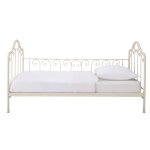 Lit banquette 90x190 en mtal ivoire
