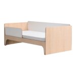 Lit banquette en bois, blanc et couleur naturel, 90x190 cm Lit banquette en bois, blanc et couleur naturel, 90x190 cm
