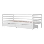 Lit banquette pour enfant avec tiroirs 190x90cm blanc