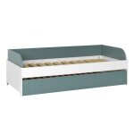 Lit banquette gigogne 90x190 blanc et vert Lit banquette gigogne 90x190 blanc et vert
