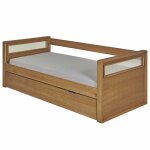 Lit banquette gigogne bois massif 90x190 cm