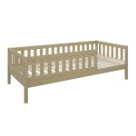 Lit banquette pin massif coloris naturel 90x200