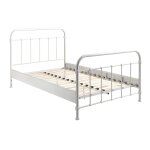 Lit  barreaux 120x200cm en mtal blanc