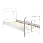 Lit  barreaux 90x200cm en mtal blanc