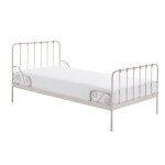 Lit  barreaux 90x200cm mtal poudr rose