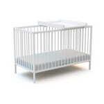 Lit bb 60 x 120 cm avec plan  langer - blanc