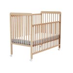 Lit bb coulissant en bois htre verni 60 x 120 cm