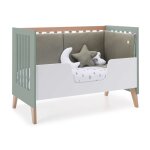 Lit bb - lit d'enfant - bureau 60x120 cm (3en1) bois / vert