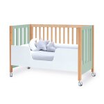 Lit bb - lit d'enfant - canap - bureau 60x120 cm (4en1) bois / vert menthe