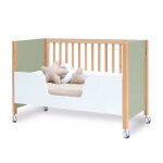 Lit bb - lit d'enfant - canap - bureau 60x120 cm (4en1) bois / vert olive