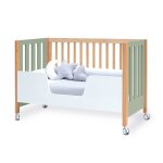 Lit bb - lit d'enfant - canap - bureau 60x120 cm (4en1) bois / vert olive