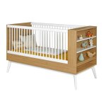 Lit bb volutif 70x140 blanc et chne