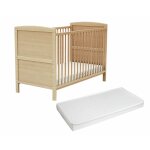 Lit bb volutif en bois avec matelas en bois htre verni