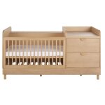 Lit bb volutif combin 2 tiroirs l190