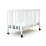 Lit bb pliant en bois blanc 60 x 120 cm