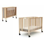 Lit bb pliant en bois pro htre verni 60 x 120 cm