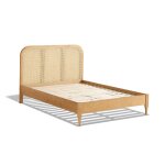 Lit bois cannage en rotin 160x200cm