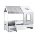 Lit cabane blanc 185x214x123cm