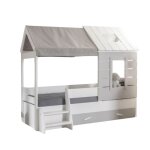 Lit cabane blanc avec tiroir de rangement 185x214x123cm
