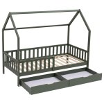 Lit cabane pour enfant avec tiroirs 190x90cm bois Lit cabane pour enfant avec tiroirs 190x90cm bois