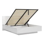 Lit coffre 160x200 sommier inclus stratifiés blanc Lit coffre 160x200 sommier inclus stratifiés blanc