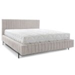Lit coffre 180x200 sommier inclus bois de pin beige Lit coffre 180x200 sommier inclus bois de pin beige