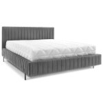 Lit coffre 180x200 sommier inclus bois de pin gris Lit coffre 180x200 sommier inclus bois de pin gris