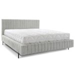 Lit coffre 180x200 sommier inclus bois de pin gris Lit coffre 180x200 sommier inclus bois de pin gris